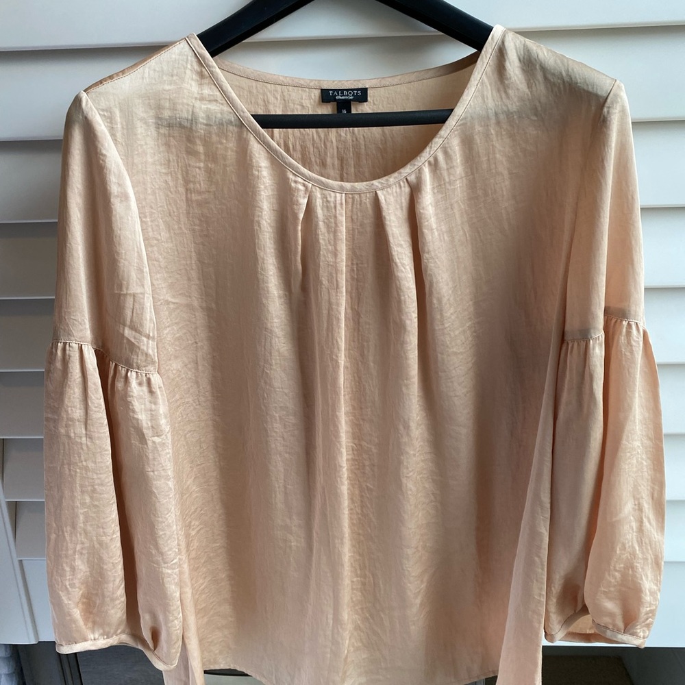Talbots Women's Cream Silk Blouse